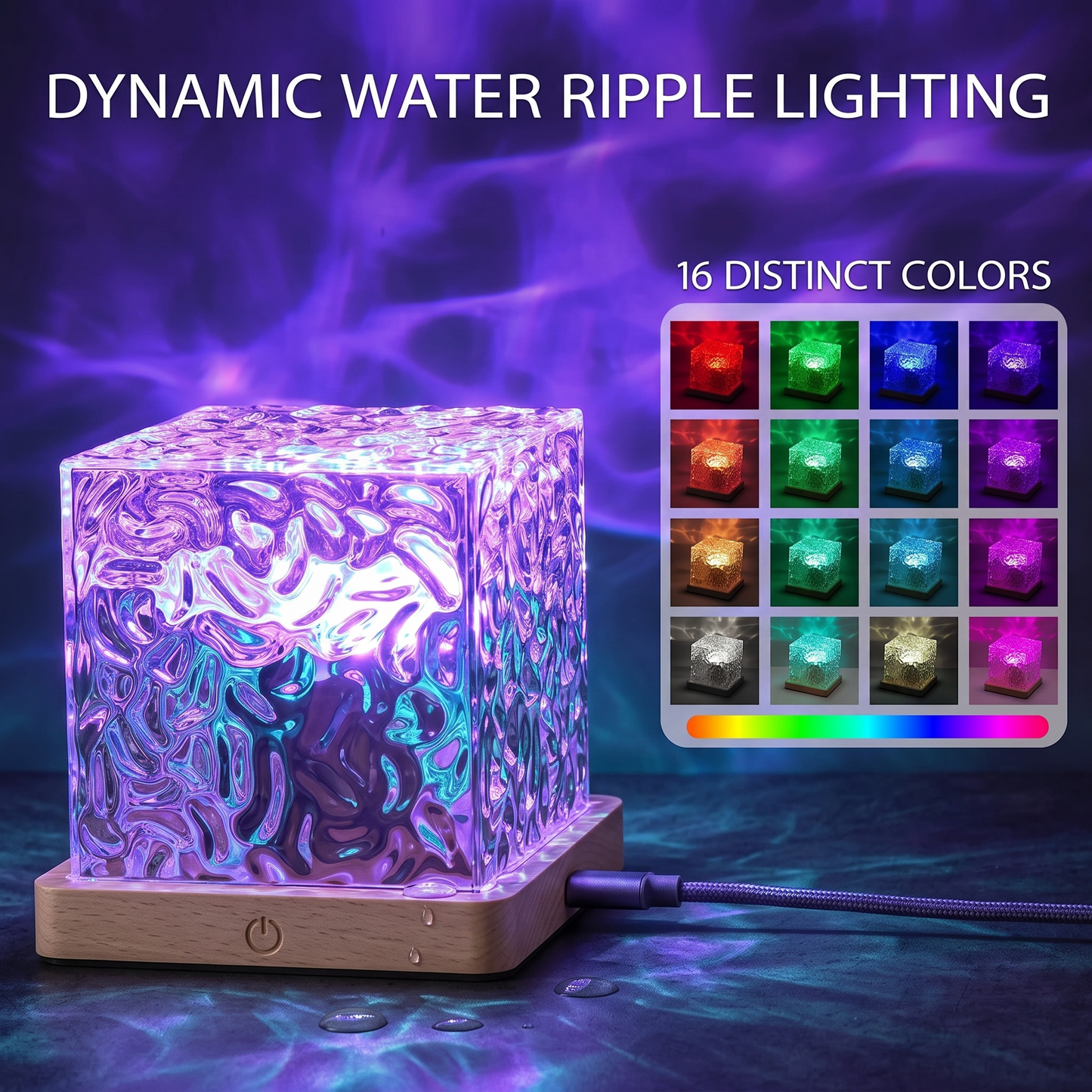 16 Colors Crystal Cube Ambient Light