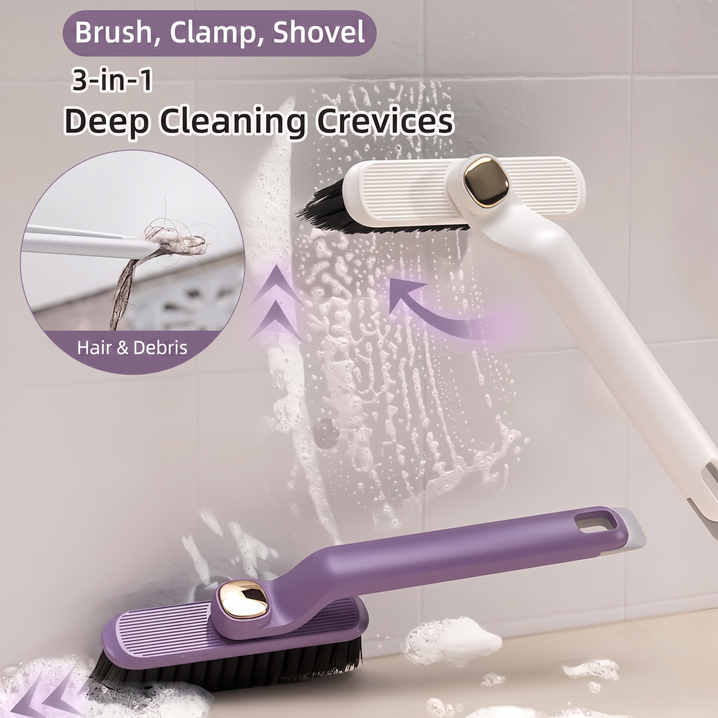 Multi-Function Rotating Crevice Cleaning Brush