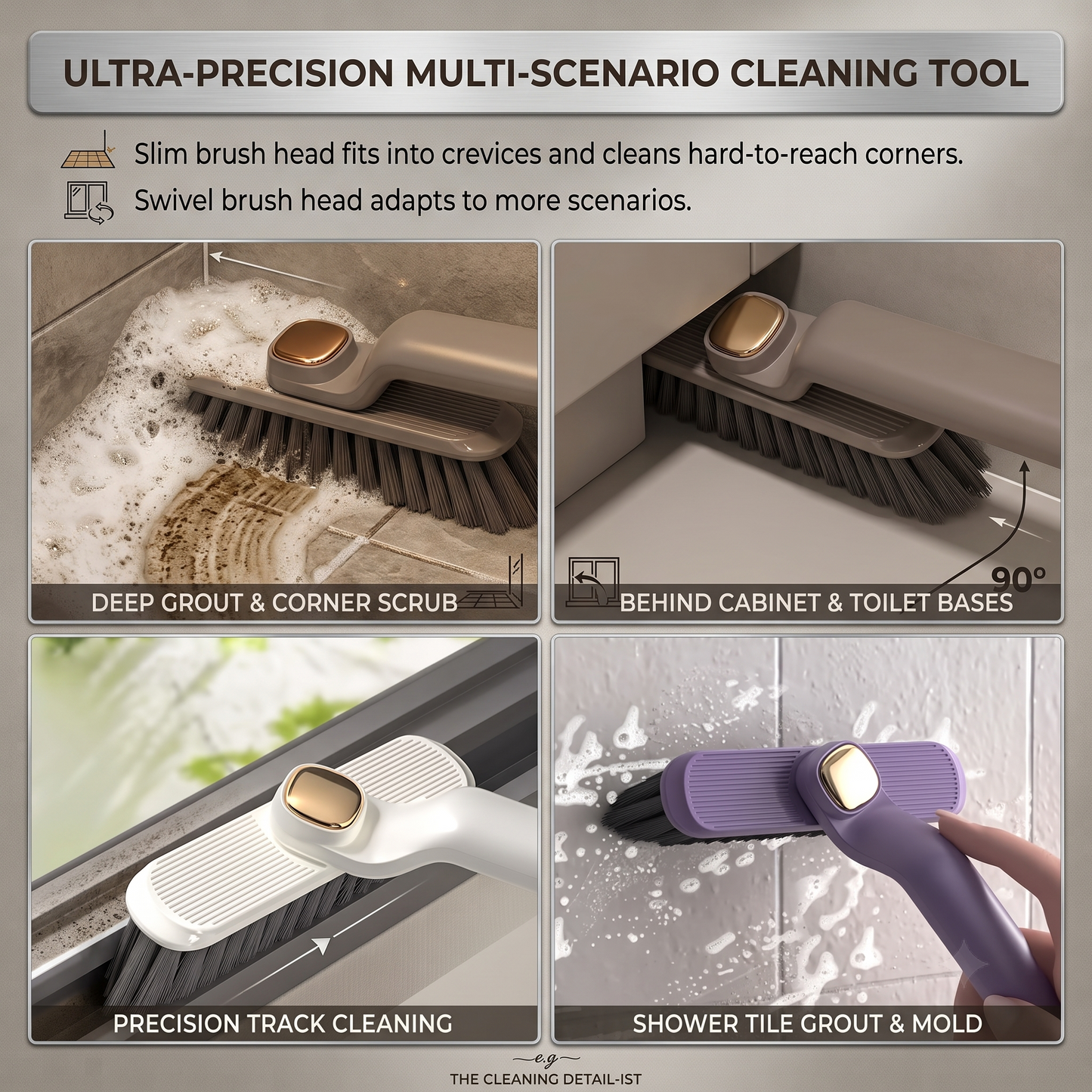 Multi-Function Rotating Crevice Cleaning Brush