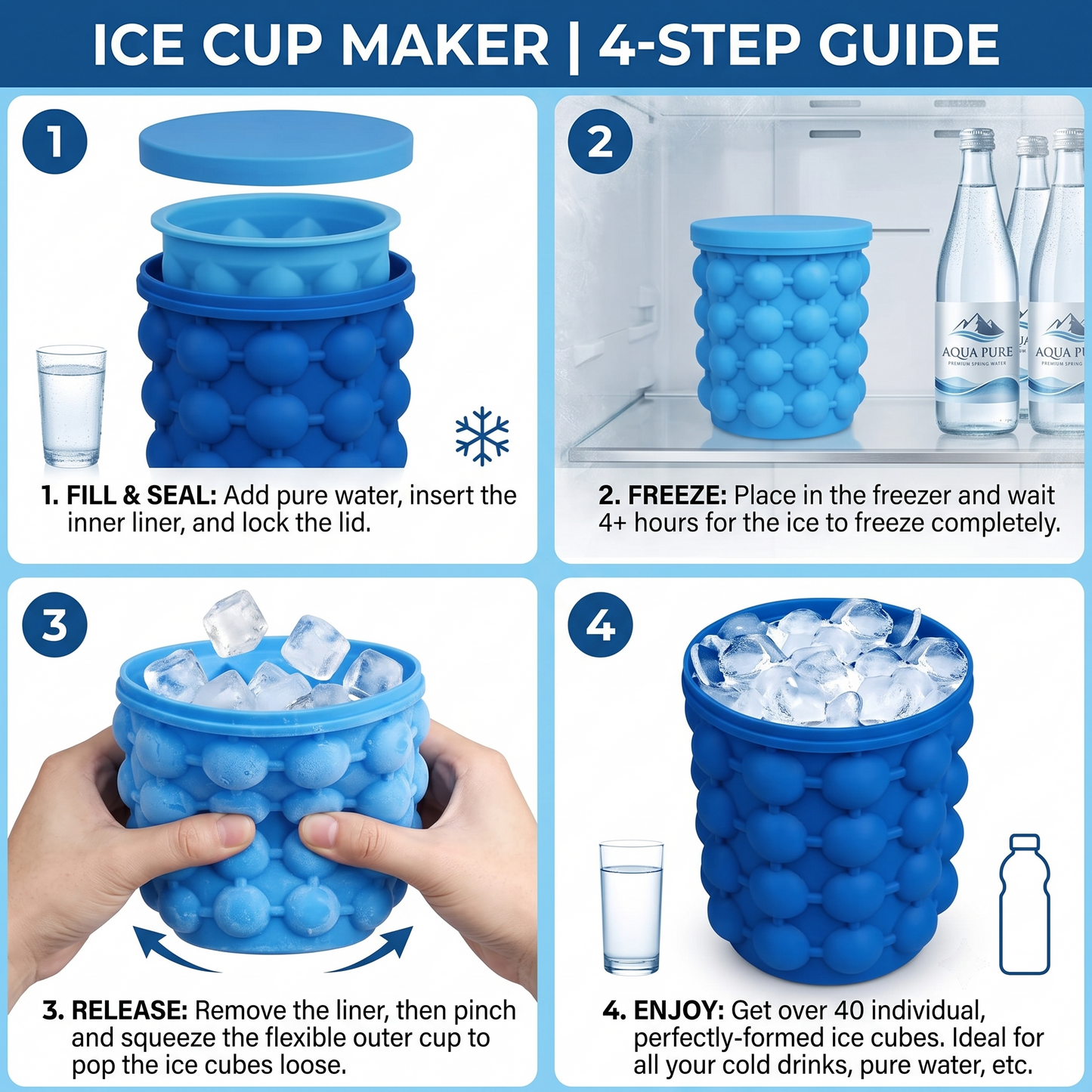 Silicone Ice Genie Cube Maker
