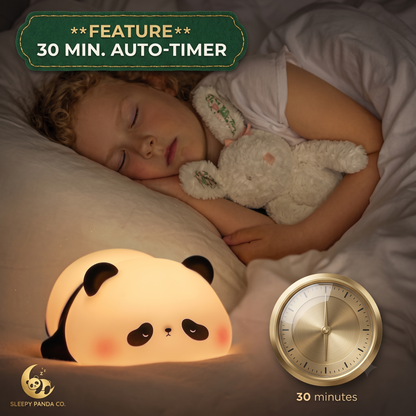 Cute Panda Soft Silicone LED Animal Bedside Lamp