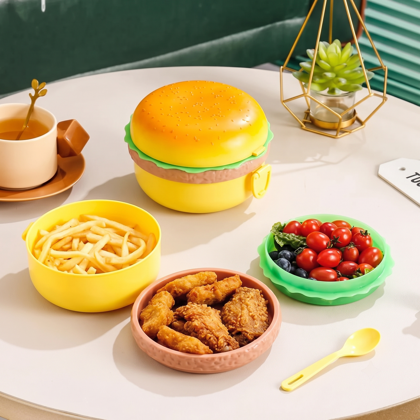 Burger Shaped Kids Lunch Box