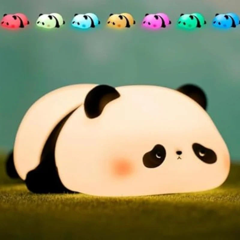 Cute Panda Soft Silicone LED Animal Bedside Lamp